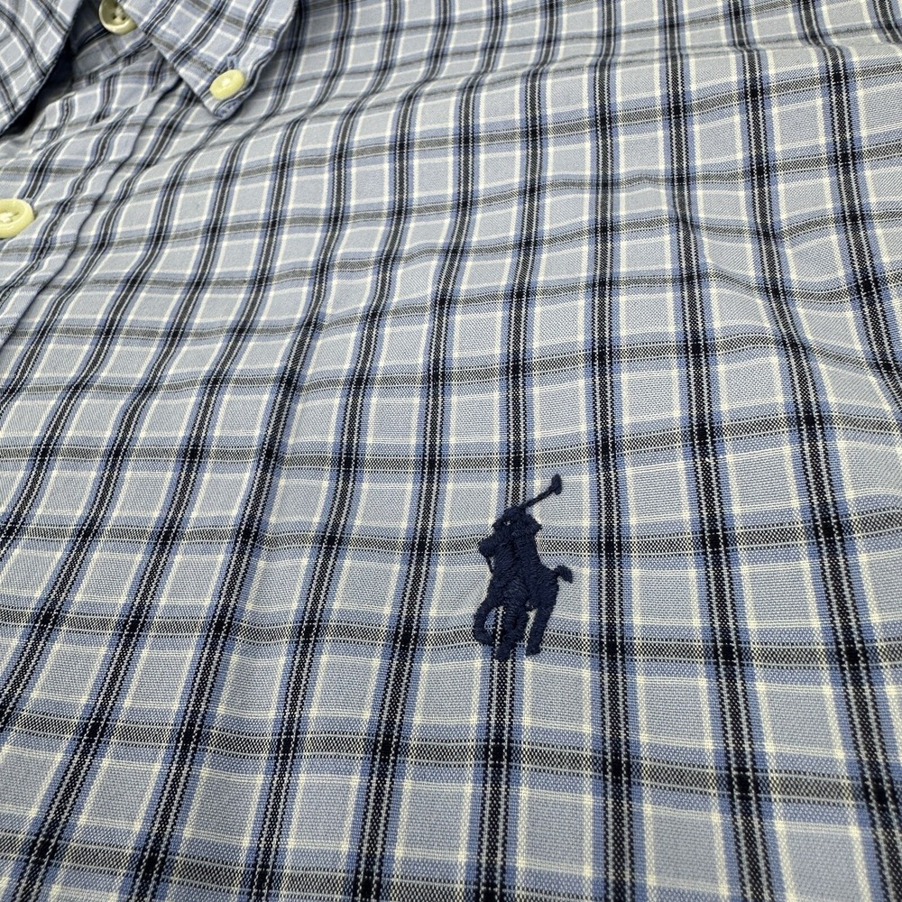 Ralph Lauren BLAKE L/S Shirt Men XL Button Down Plaid Polo Pony Logo Cotton Work